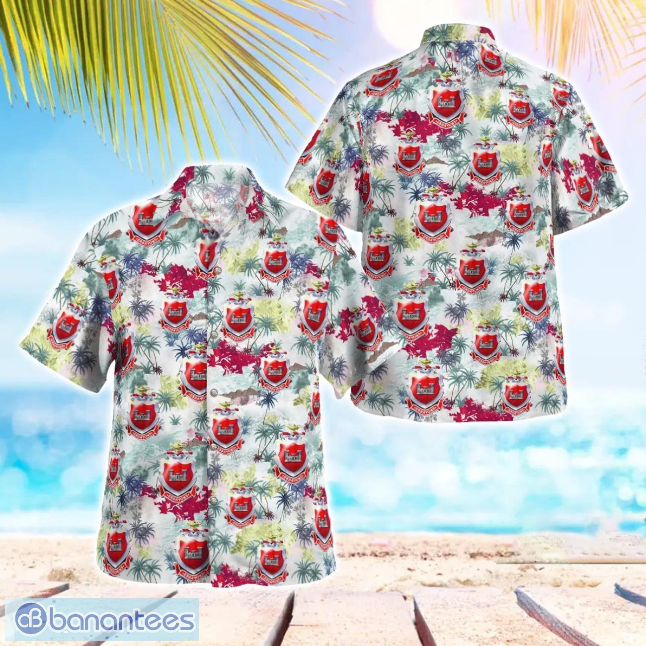 united states army engineer school aloha hawaiian shirt image United States Army Engineer School Aloha Hawaiian Shirt Product Photo 1