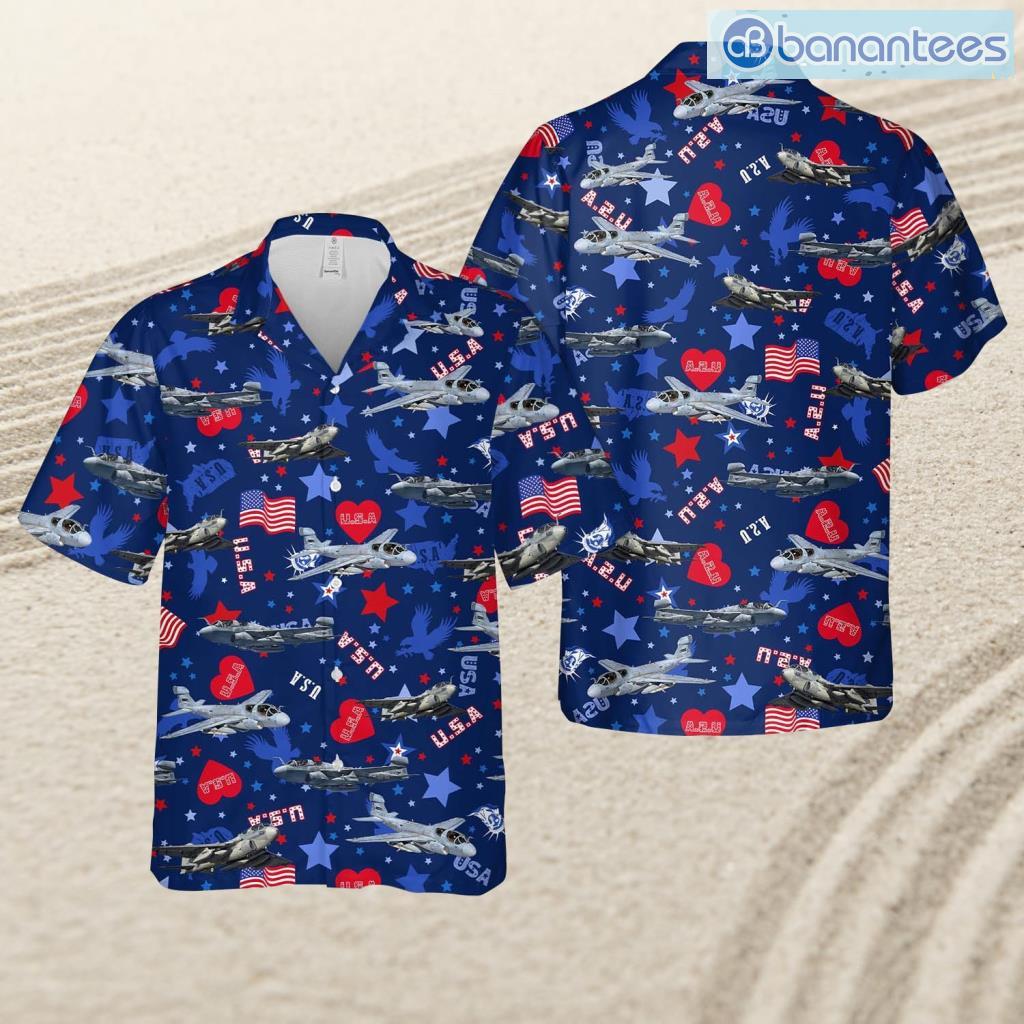 us navy northrop grumman ea 6b prowler 4th of july tropical beach hawaiian shirt image Us Navy Northrop Grumman Ea-6b Prowler, 4th Of July Tropical Beach Hawaiian Shirt Product Photo 1