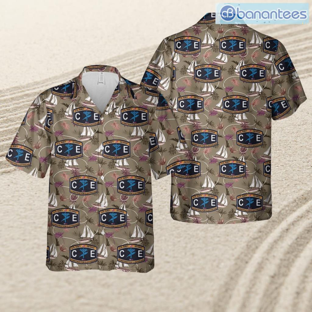 us navy seabee construction electrician ce tropical beach hawaiian shirt image Us Navy Seabee Construction Electrician Ce Tropical Beach Hawaiian Shirt Product Photo 1