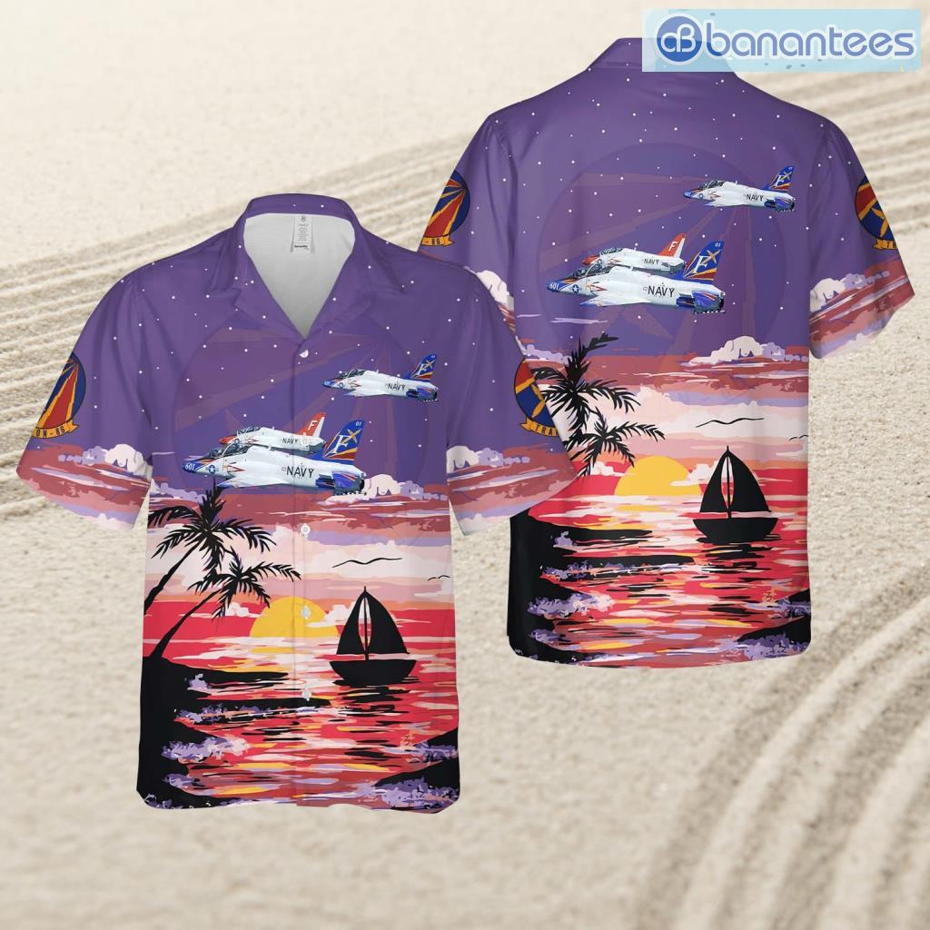 us navy training squadron eight six vt 86 sabrehawks t 45c goshawk tropical beach hawaiian shirt image Us Navy Training Squadron Eight Six (Vt-86) Sabrehawks T-45c Goshawk Tropical Beach Hawaiian Shirt Product Photo 1