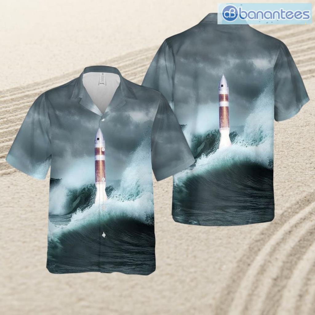 us navy ugm 73 poseidon tropical beach hawaiian shirt image Us Navy Ugm-73 Poseidon Tropical Beach Hawaiian Shirt Product Photo 1