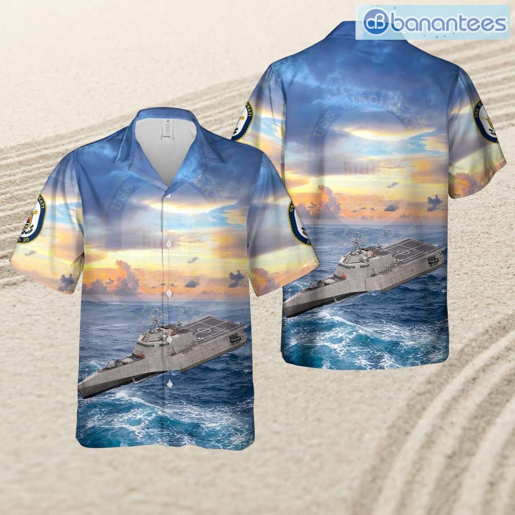 us navy uss cincinnati lcs 20 independence class littoral combat ship tropical beach hawaiian shirt image Us Navy Uss Cincinnati (Lcs-20) Independence-Class Littoral Combat Ship Tropical Beach Hawaiian Shirt Product Photo 1