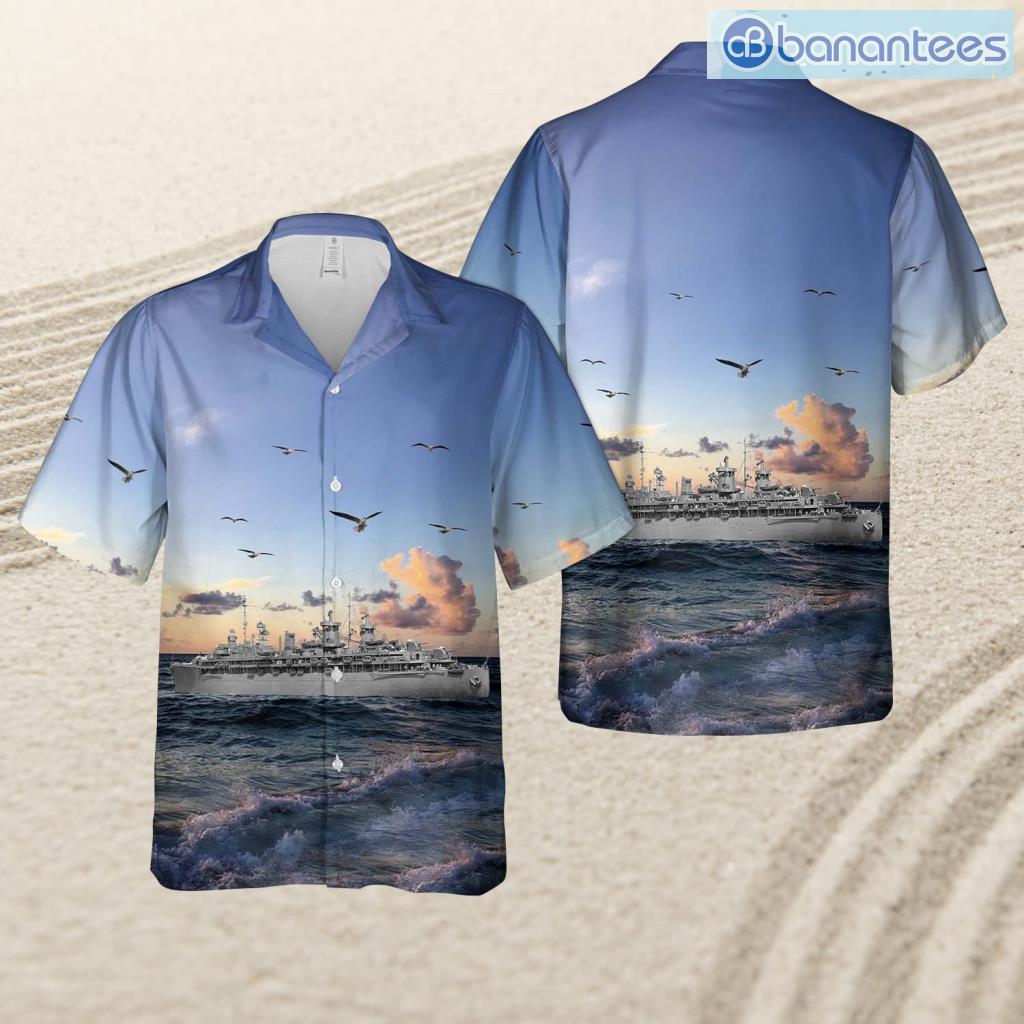 us navy uss fulton as 11 tropical beach hawaiian shirt image Us Navy Uss Fulton (As-11) Tropical Beach Hawaiian Shirt Product Photo 1