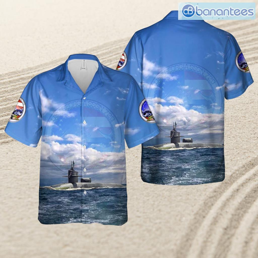 us navy uss georgia ssbn 729ssgn 729 ohio class submarine tropical beach hawaiian shirt image Us Navy Uss Georgia (Ssbn-729ssgn-729) Ohio-Class Submarine Tropical Beach Hawaiian Shirt Product Photo 1