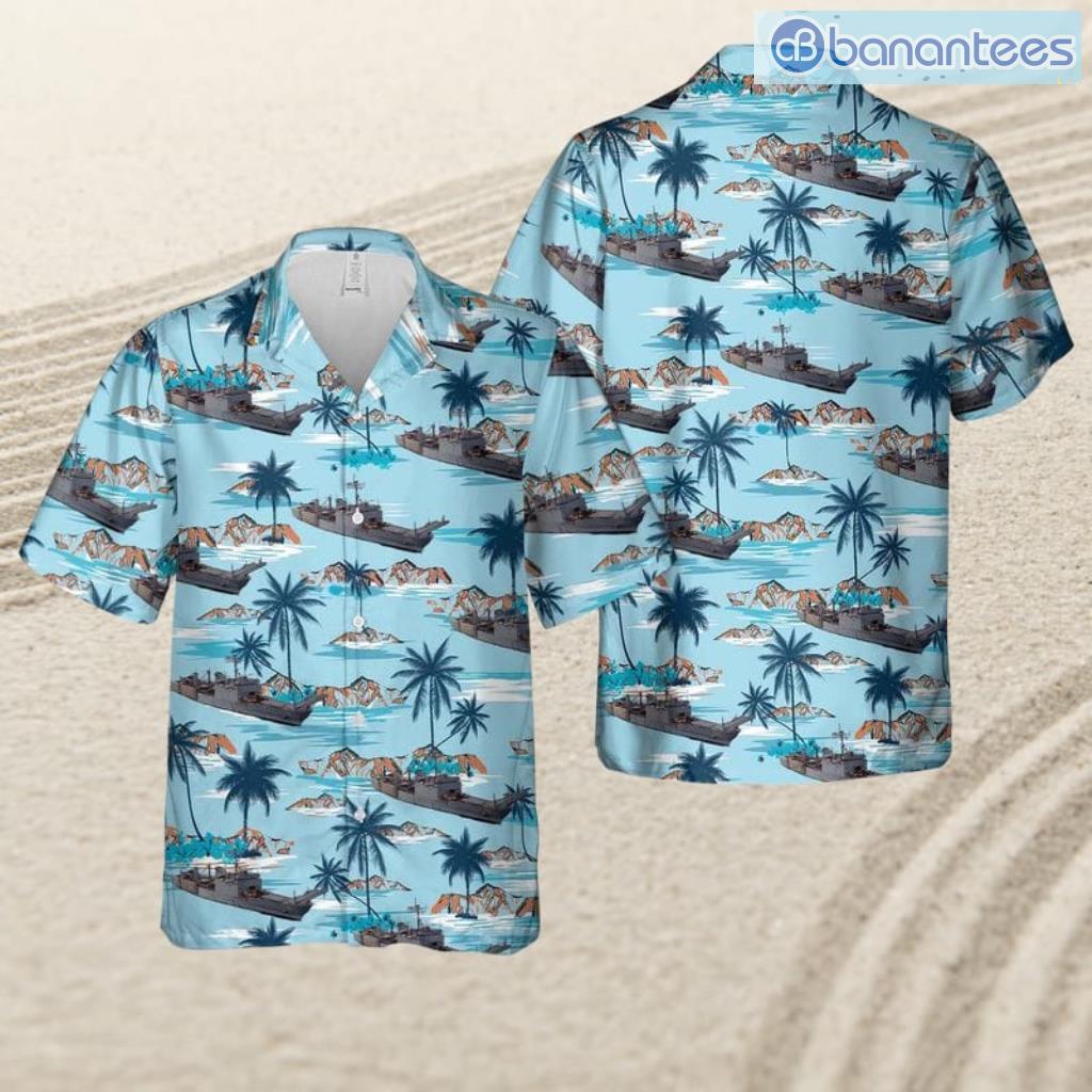 us navy uss harlan county lst 1196 tropical beach hawaiian shirt new fashion image Us Navy Uss Harlan County (Lst-1196) Tropical Beach Hawaiian Shirt New Fashion Product Photo 1