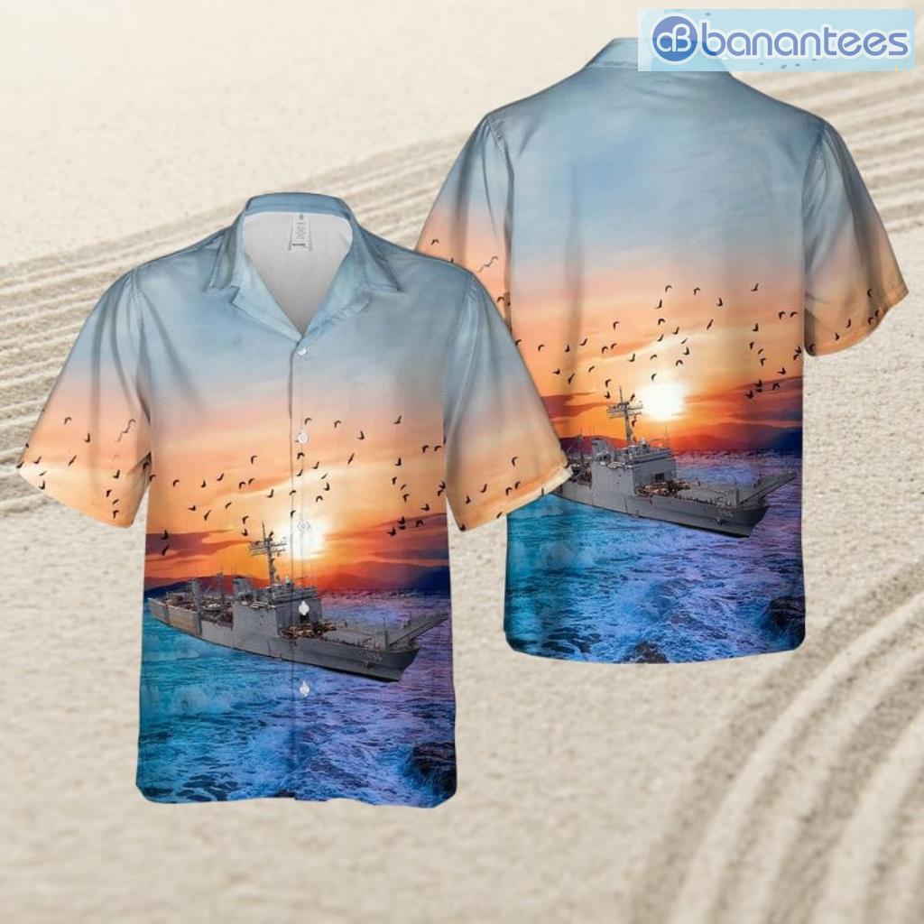 us navy uss harlan county lst 1196 tropical beach hawaiian shirt image Us Navy Uss Harlan County (Lst-1196) Tropical Beach Hawaiian Shirt Product Photo 1