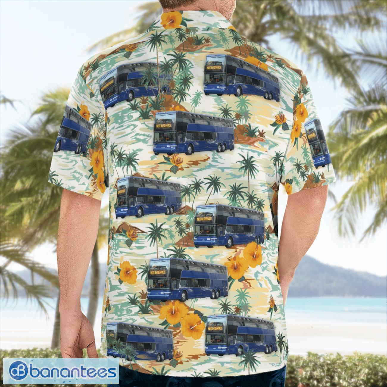 US Van Hool Double-decker Bus Hawaiian Shirt Summer Beach Shirt US Van Hool Double-decker Bus Hawaiian Shirt Summer Beach Shirt Product Photo 2