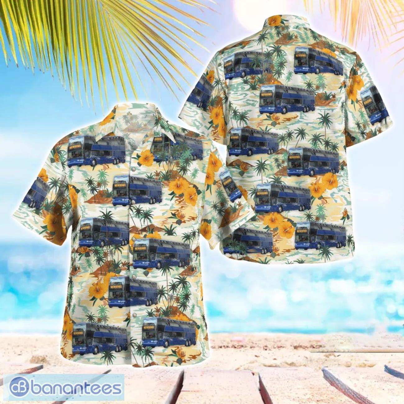 us van hool double decker bus hawaiian shirt summer beach shirt image US Van Hool Double-decker Bus Hawaiian Shirt Summer Beach Shirt Product Photo 1