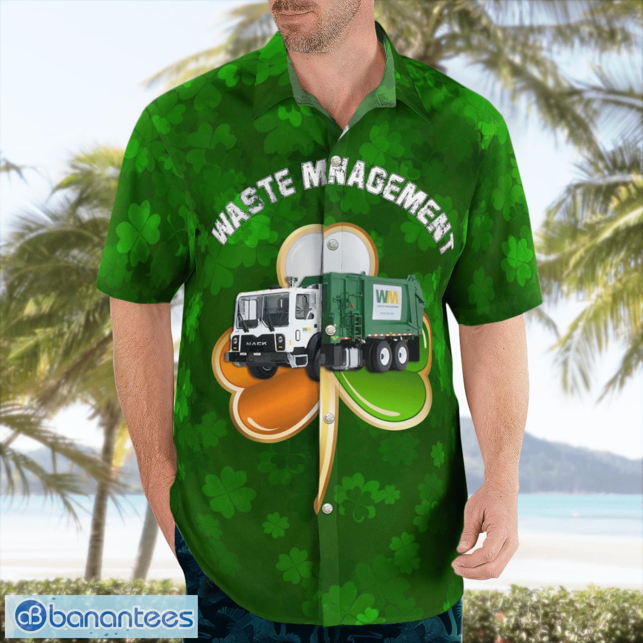 US Waste Management, Patrick Day 3D Hawaiian Shirt US Waste Management, Patrick Day 3D Hawaiian Shirt Product Photo 4