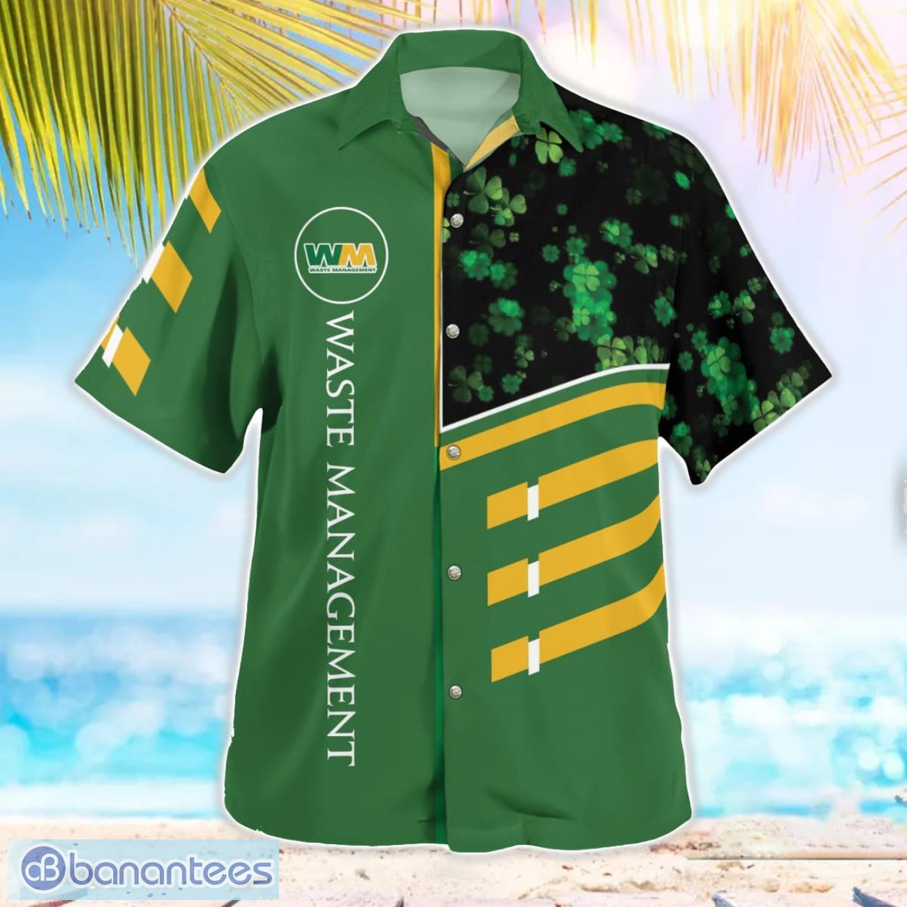 us waste management patricks day 3d hawaiian shirt 2 image US Waste Management, Patrick's Day 3D Hawaiian Shirt Product Photo