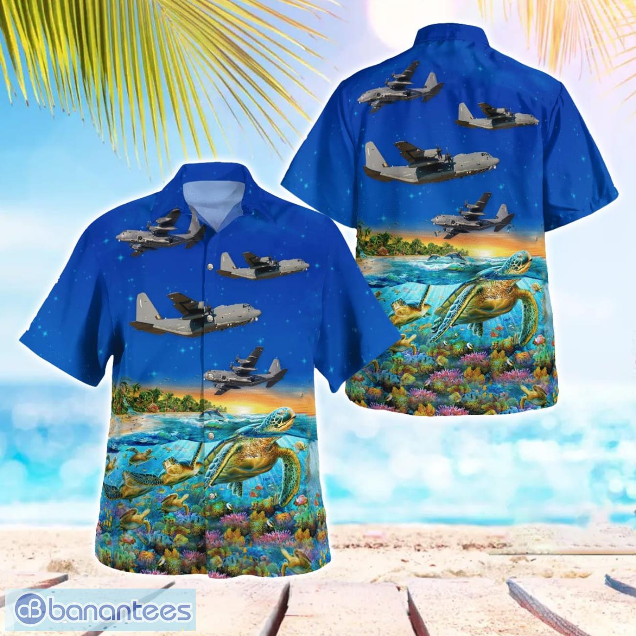 usaf lockheed martin ac 130j ghostrider beach hawaiian shirt gift for summer holiday image USAF Lockheed Martin AC-130J Ghostrider Beach Hawaiian Shirt Gift For Summer Holiday Product Photo 1