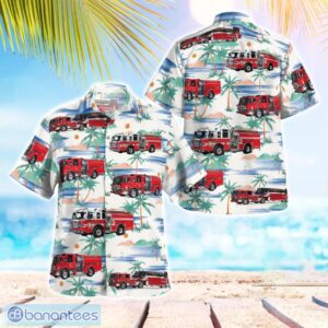 Sausalito, California, Southern Marin Fire District Hawaiian Shirt Button Summer Shirt Product Photo 1