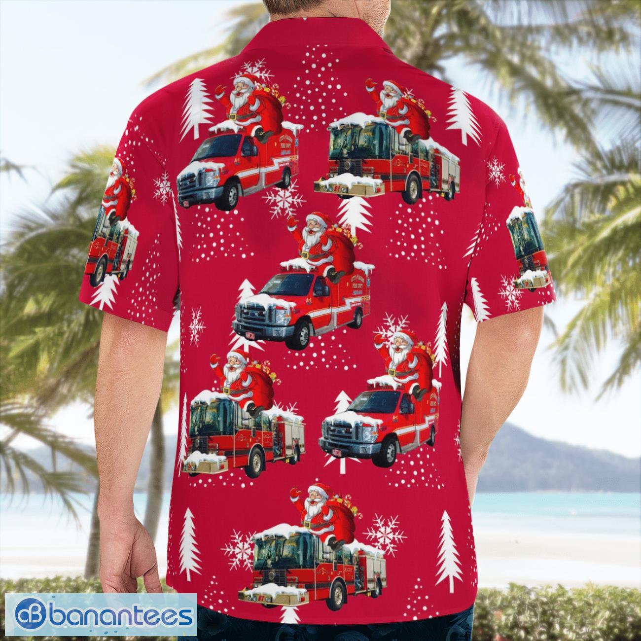 vermont barre city fire department christmas aloha hawaiian shirt 1 image Vermont, Barre City Fire Department Christmas Aloha Hawaiian Shirt Product Photo 2