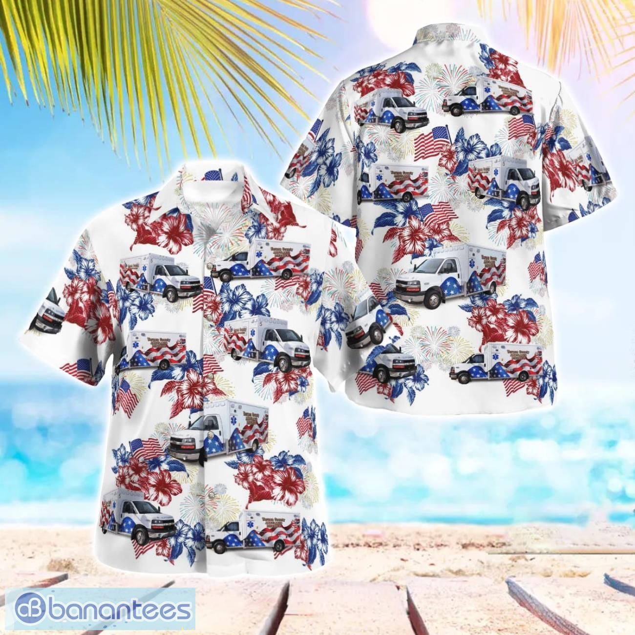 vernon county ems 3d hawaiian shirt image Vernon County EMS 3D Hawaiian Shirt Product Photo 1