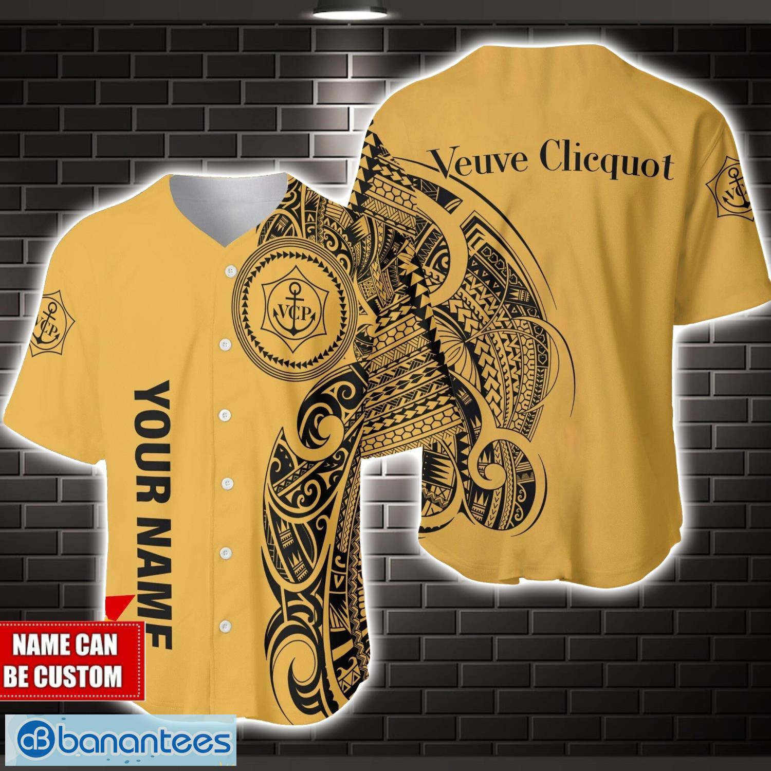veuve clicquot personalized name vinatge baseball jersey shirt for men and women image Veuve Clicquot Personalized Name Vinatge Baseball Jersey Shirt For Men And Women Product Photo 1