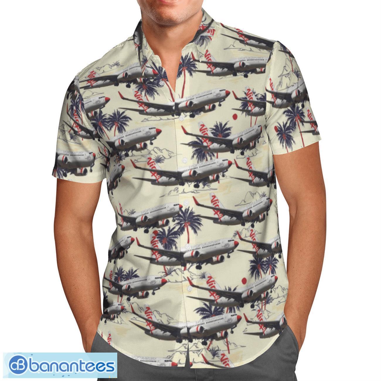 virgin australia airlines boeing 737 7fe hawaiian shirt gift for summer vacation 1 image Virgin Australia Airlines Boeing 737-7FE Hawaiian Shirt Gift For Summer Vacation Product Photo 2