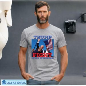 Trump Assassination T-Shirt, Donald Trump Shooting Tee, Fight Trump Shirt, Never Surrender Shirt Product Photo 3
