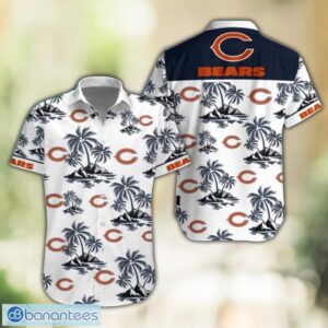 Chicago Bears NFL Tropical White Hawaiian Shirt Product Photo 1