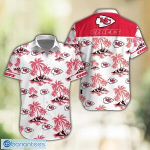 Kansas City Chiefs NFL Tropical White Hawaiian Shirt Product Photo 1