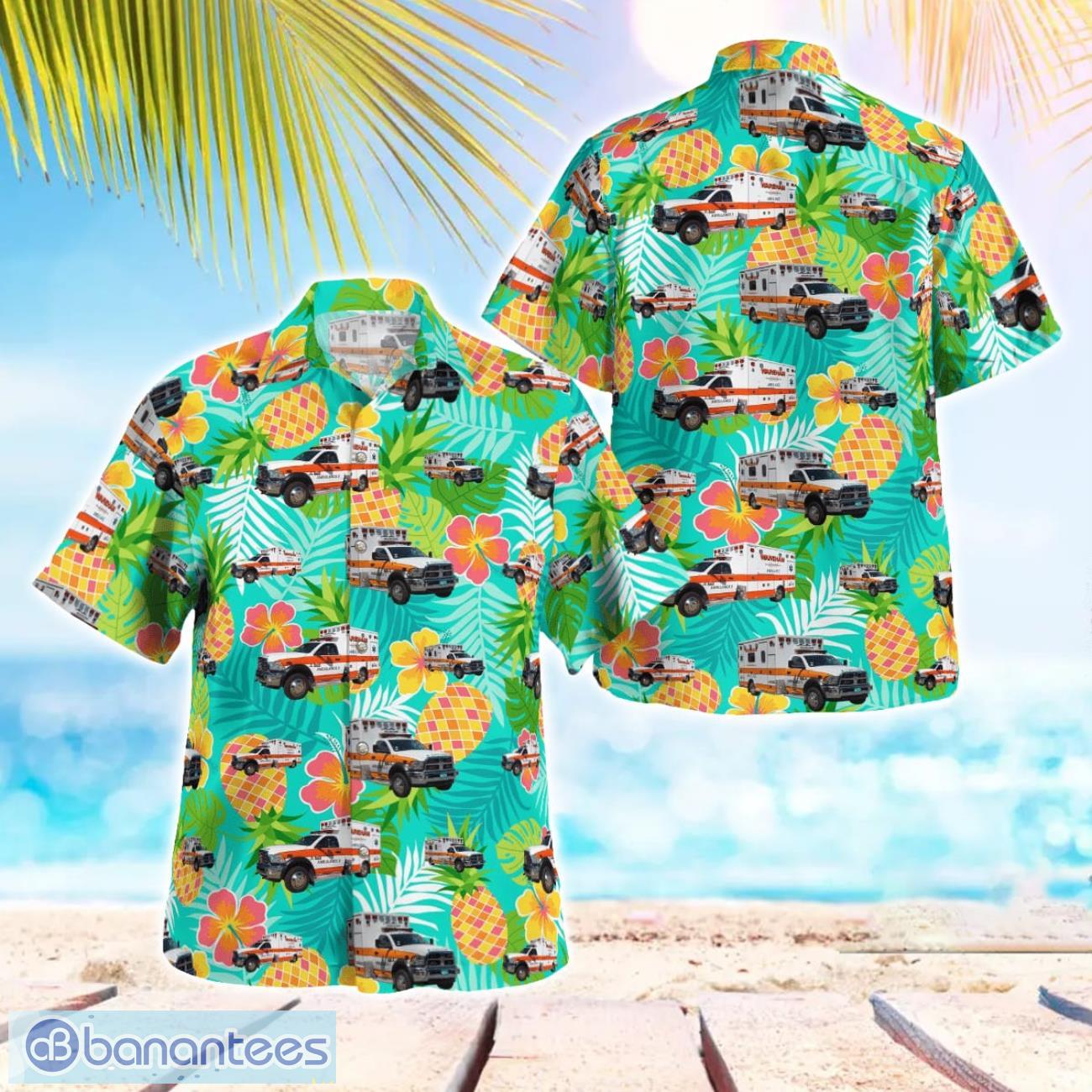 wareham ems local 2895 massachusetts hawaiian shirt beach summer shirt image Wareham EMS Local 2895, Massachusetts Hawaiian Shirt Beach Summer Shirt Product Photo 1