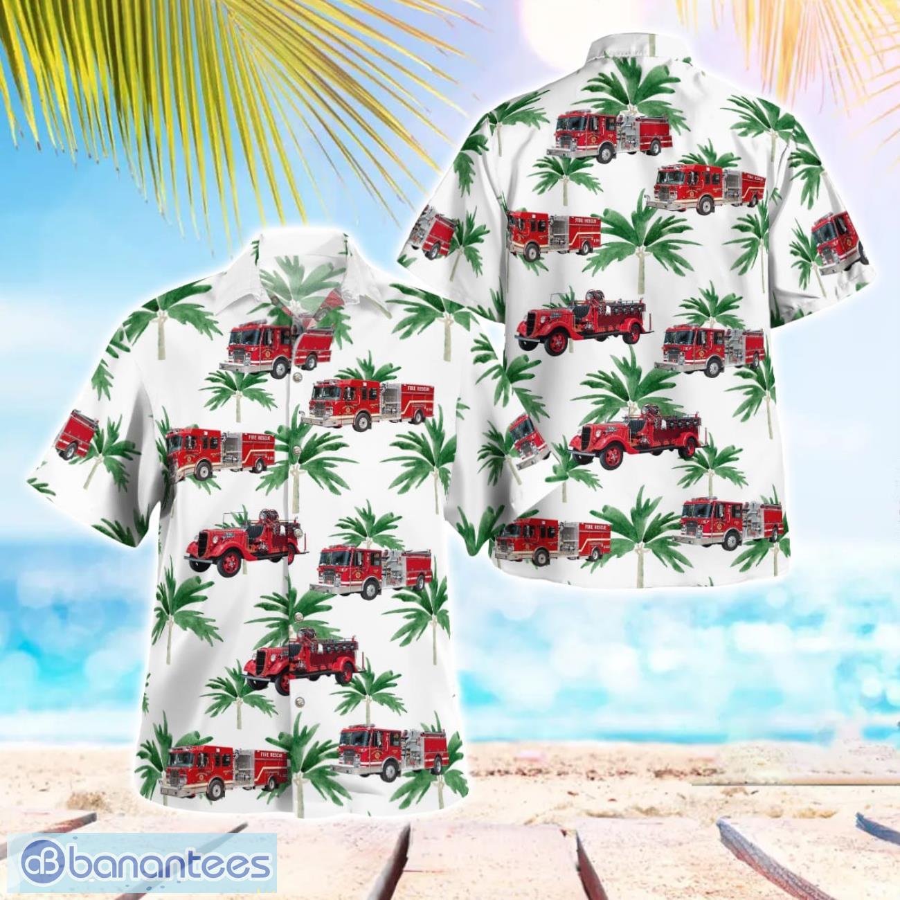 warren county new york warrensburg fire department aloha hawaiian shirt image Warren County, New York, Warrensburg Fire Department Aloha Hawaiian Shirt Product Photo 1