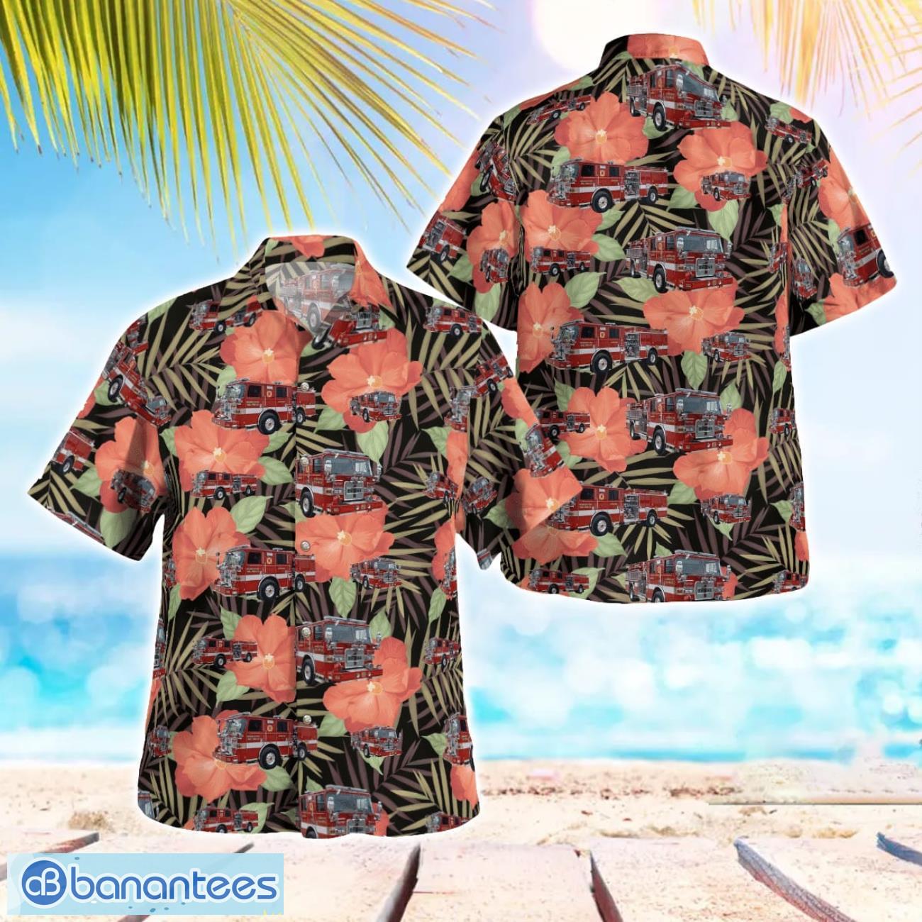 warrenton volunteer fire company hawaiian shirt beach summer shirt image Warrenton Volunteer Fire Company Hawaiian Shirt Beach Summer Shirt Product Photo 1