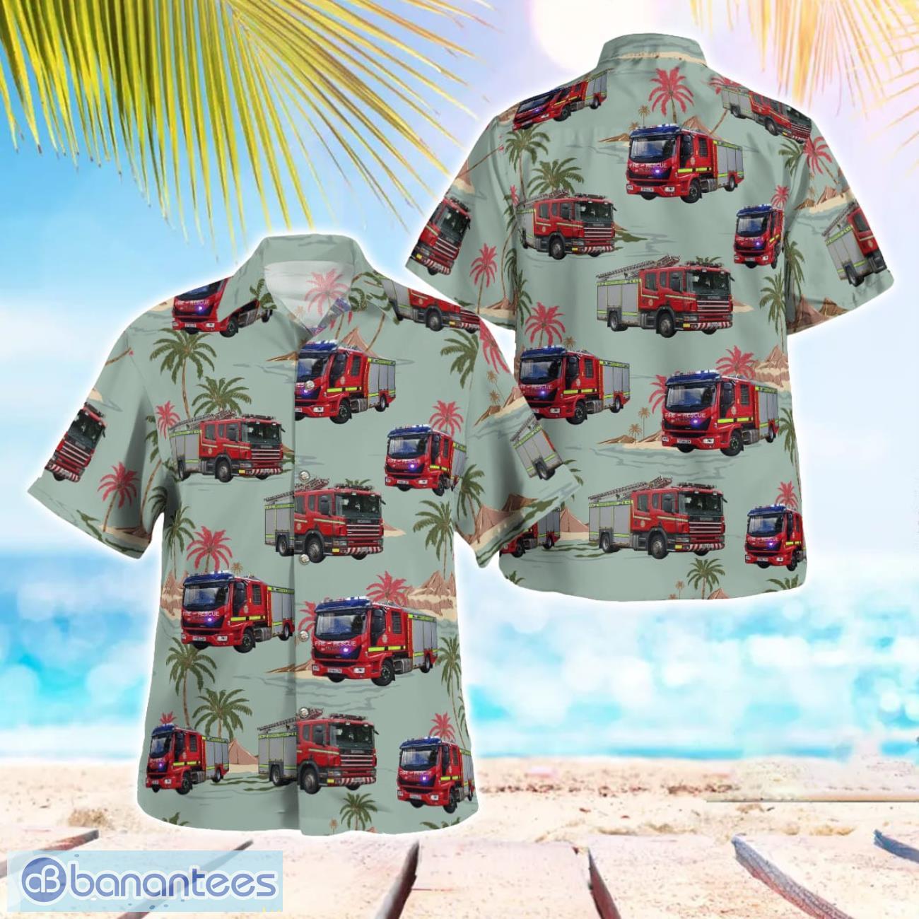 warwickshire england united kingdom warwickshire fire and rescue service aloha hawaiian shirt image Warwickshire, England, United Kingdom, Warwickshire Fire And Rescue Service Aloha Hawaiian Shirt Product Photo 1