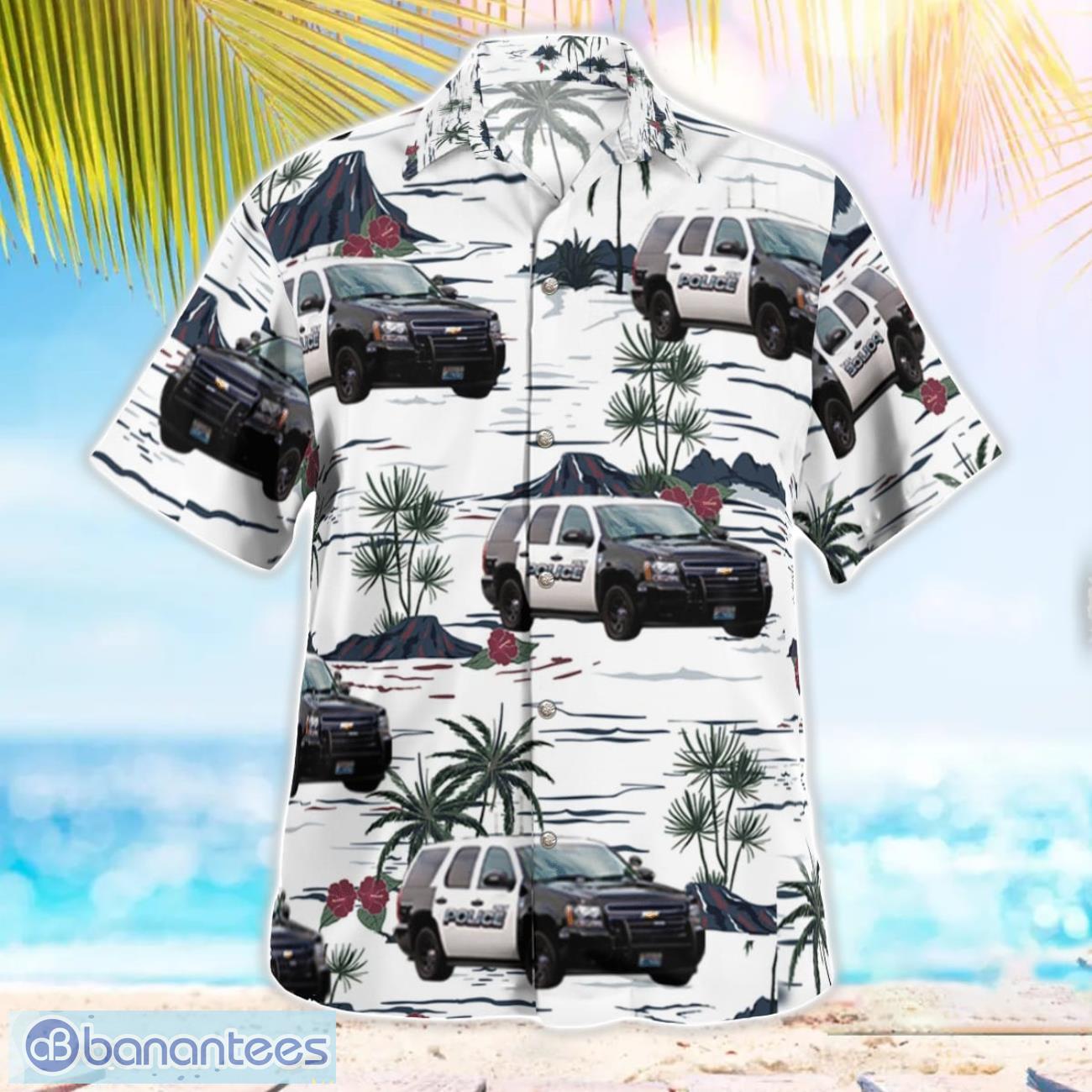 washington state kent police department car aloha hawaiian shirt 1 image Washington State, Kent Police Department Car Aloha Hawaiian Shirt Product Photo 2
