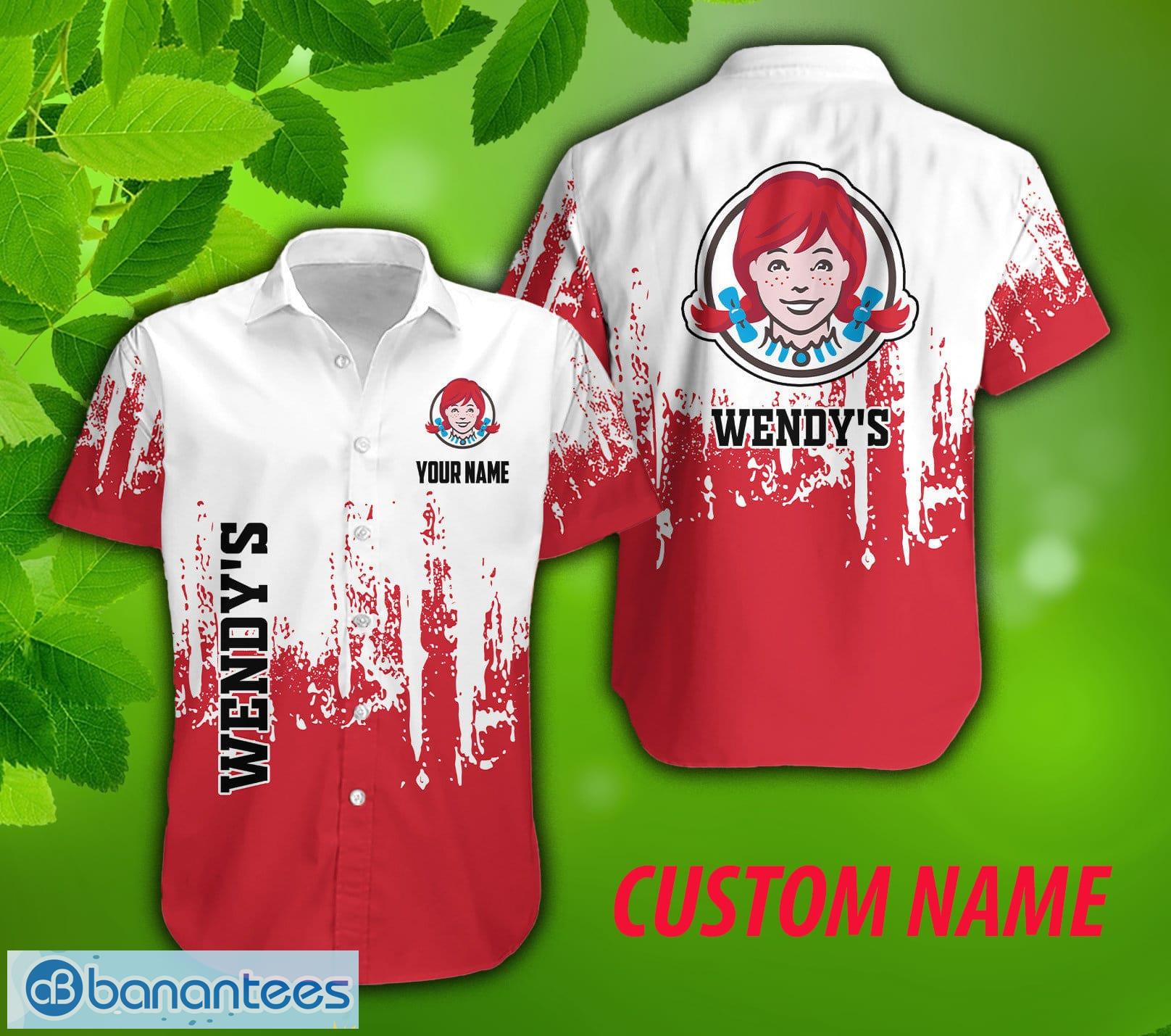 wendys custom name collar brand new 3d for men women summer gift hawaiian shirt image Wendy's Custom Name Collar Brand New 3D For Men Women Summer Gift Hawaiian Shirt Product Photo