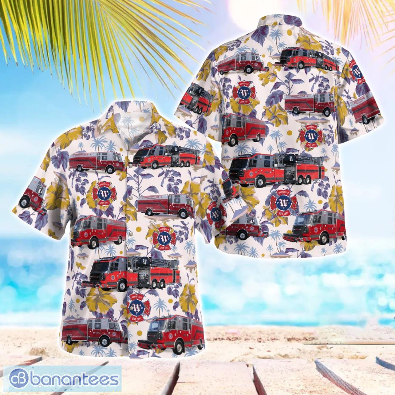 wentzville fire department missouri 3d hawaiian shirt image Wentzville Fire Department, Missouri 3D Hawaiian Shirt Product Photo 1