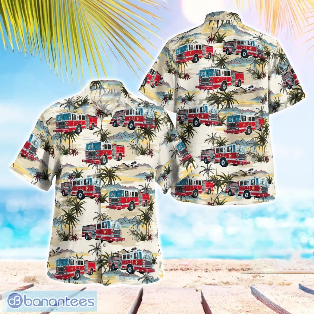 westhampton beach fire department new york beach hawaiian shirt gift for summer holiday image Westhampton Beach Fire Department, New York Beach Hawaiian Shirt Gift For Summer Holiday Product Photo 1