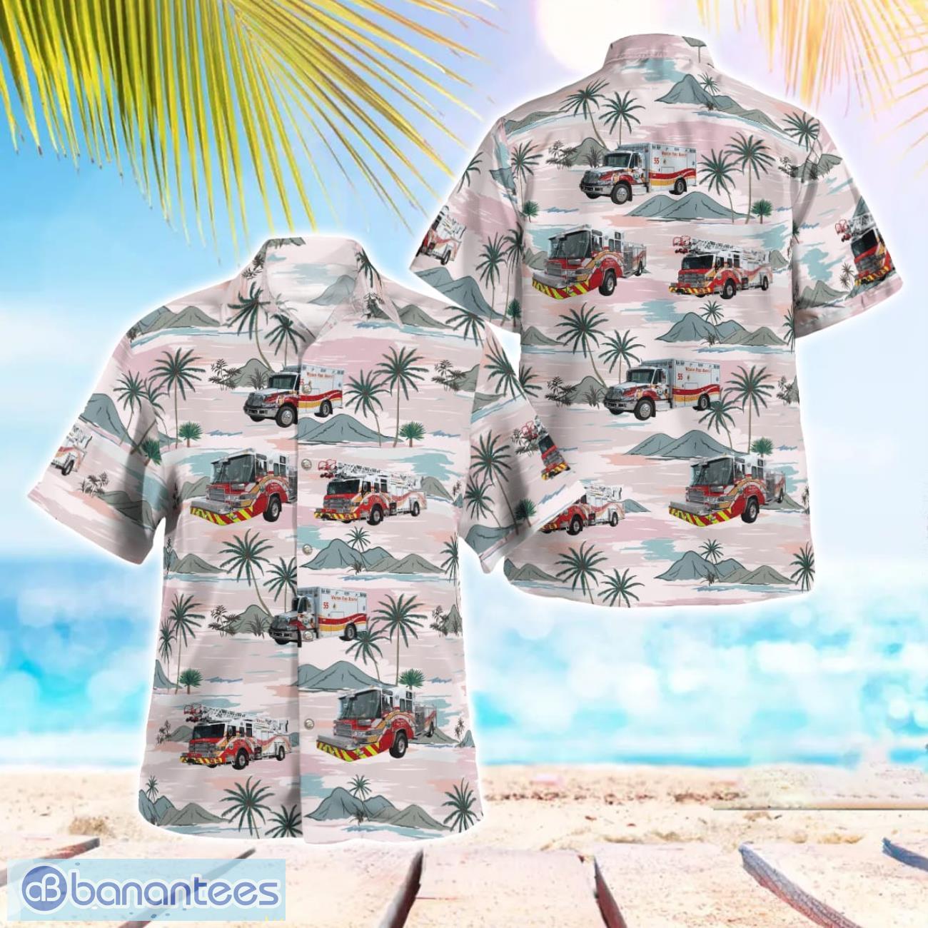 weston broward county florida weston fire department aloha hawaiian shirt image Weston, Broward County, Florida, Weston Fire Department Aloha Hawaiian Shirt Product Photo 1