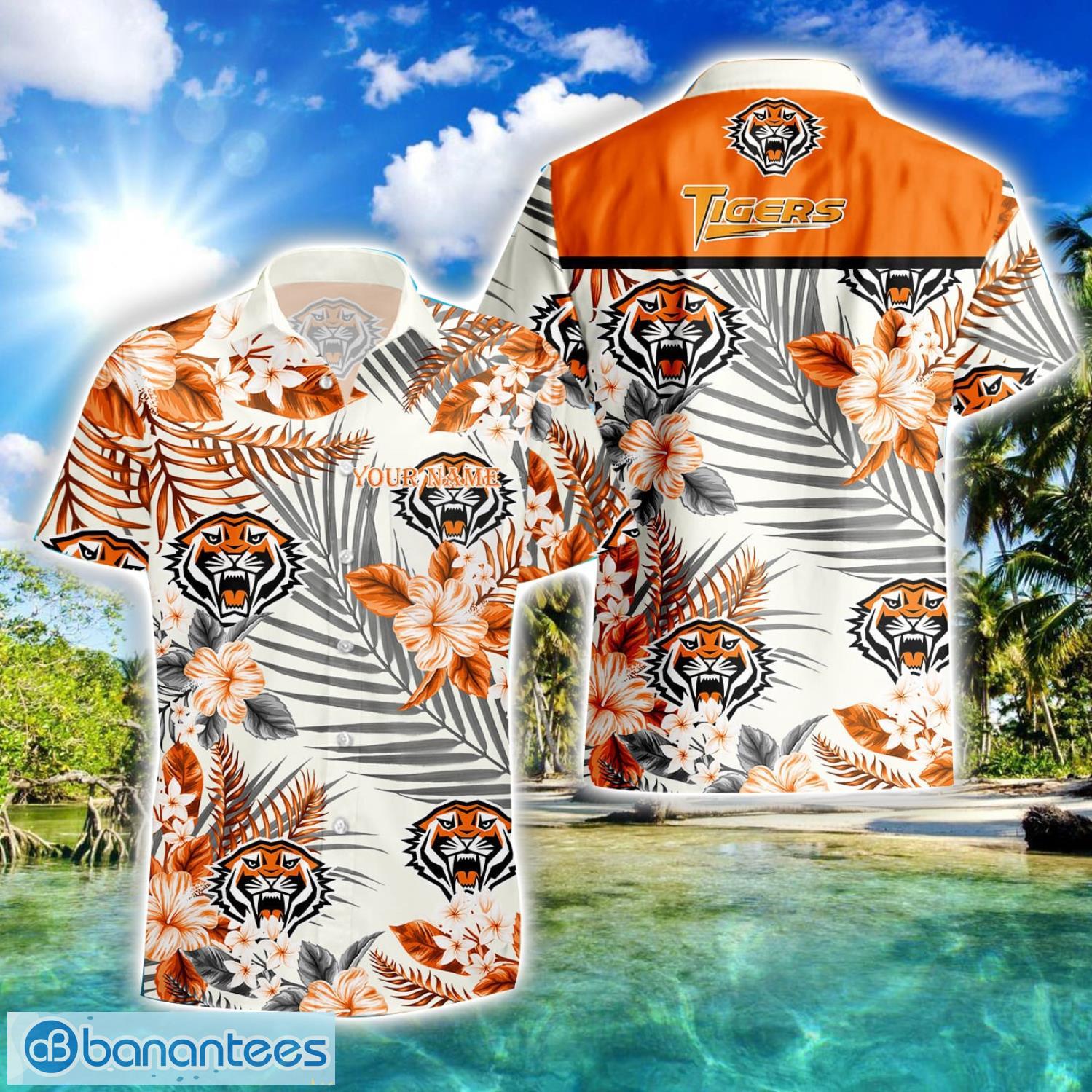 wests tigers nrl combo hawaiian shirt and shorts personalized gift tropical flower for fans 1 image Wests Tigers NRL Combo Hawaiian Shirt And Shorts Personalized Gift Tropical Flower For Fans Product Photo 2