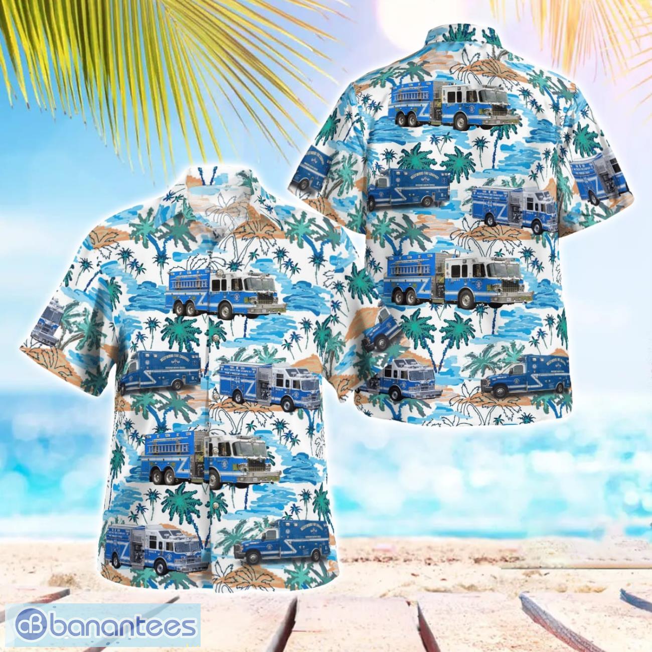 westwood fire company 3d hawaiian shirt image Westwood Fire Company 3D Hawaiian Shirt Product Photo 1