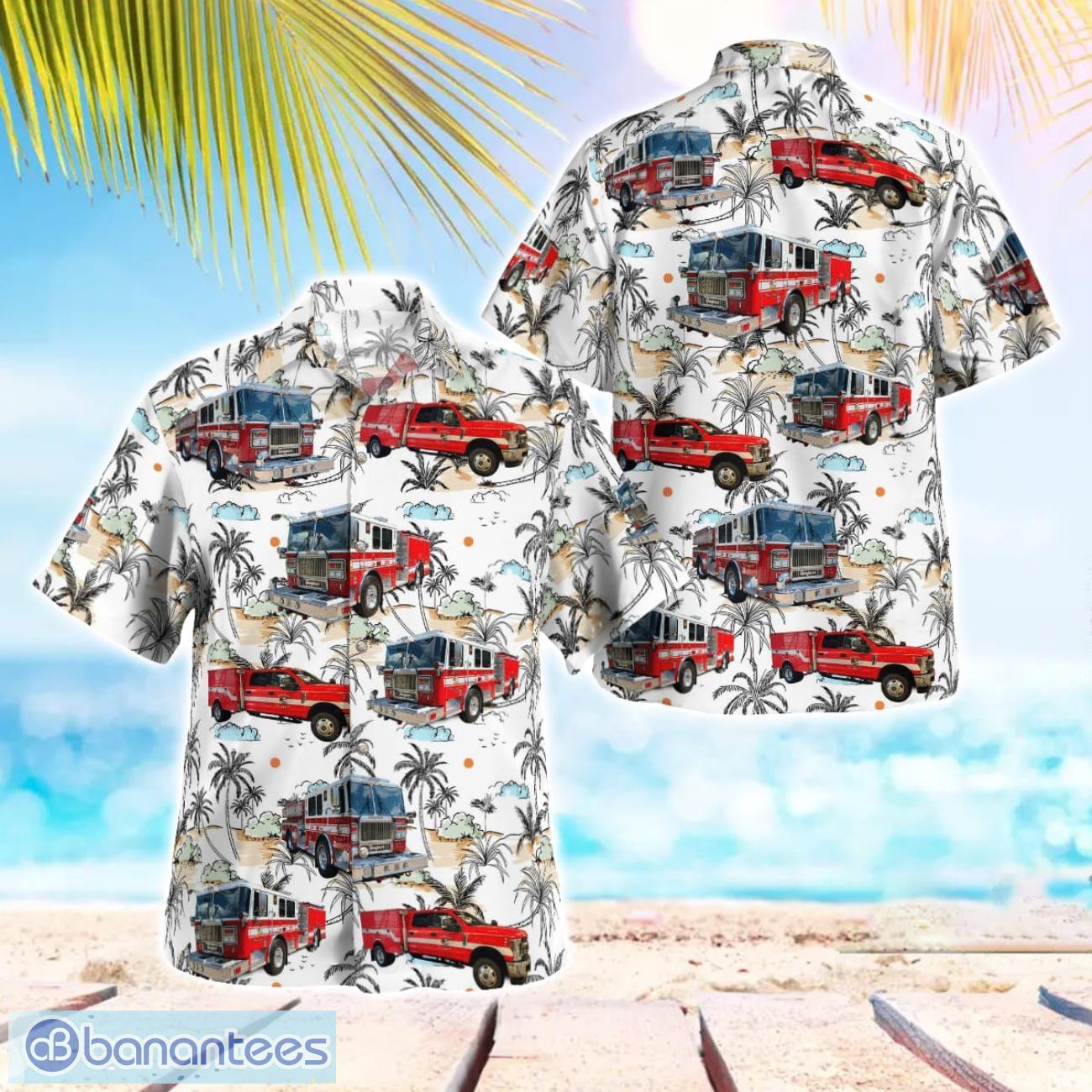 wexford volunteer fire company pennsylvania beach hawaiian shirt summer gift image Wexford Volunteer Fire Company, Pennsylvania Beach Hawaiian Shirt Summer Gift Product Photo 1