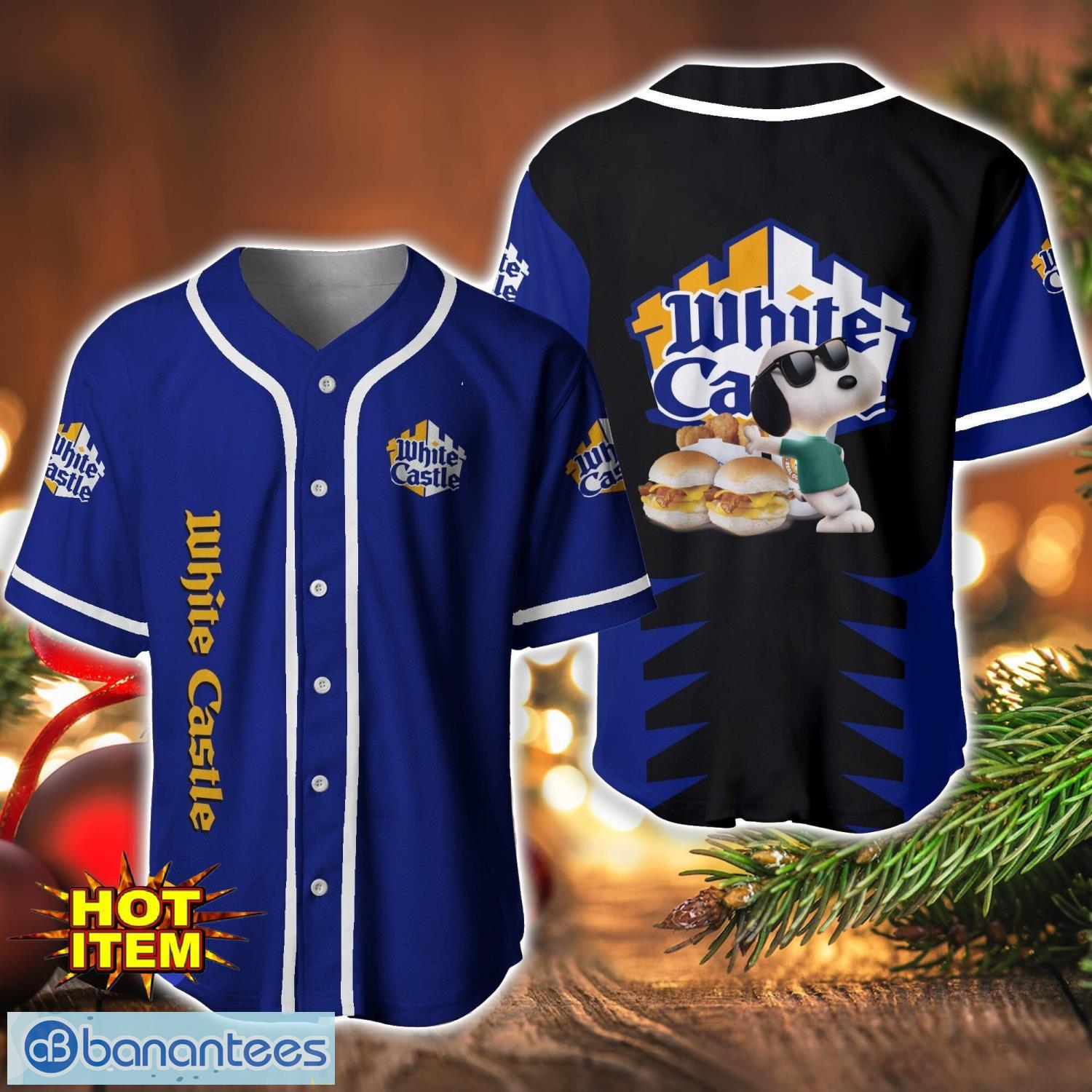 white castle snoopy baseball jersey shirt for snoopy lovers gift ideas image White Castle Snoopy Baseball Jersey Shirt For Snoopy Lovers Gift Ideas Product Photo 1