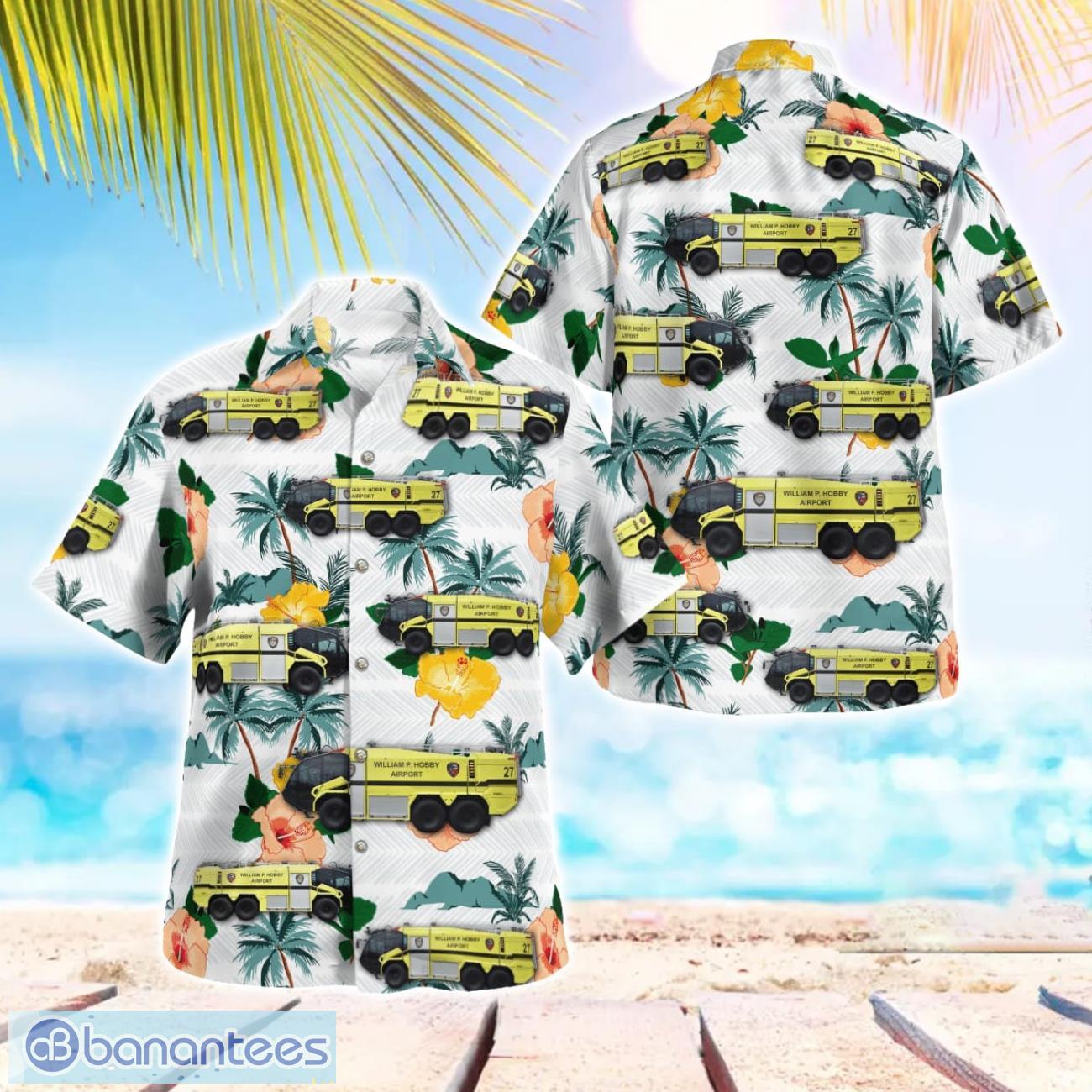 william p hobby airport houston fire department aloha hawaiian shirt image William P. Hobby Airport Houston Fire Department Aloha Hawaiian Shirt Product Photo 1