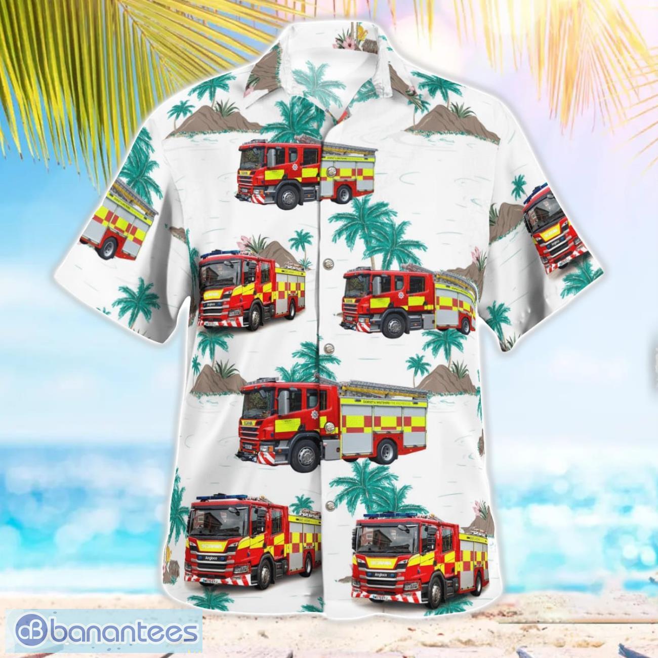 wiltshire fire and rescue service 3d summer aloha hawaiian shirt 1 image Wiltshire Fire and Rescue Service 3D Summer Aloha Hawaiian Shirt Product Photo 2