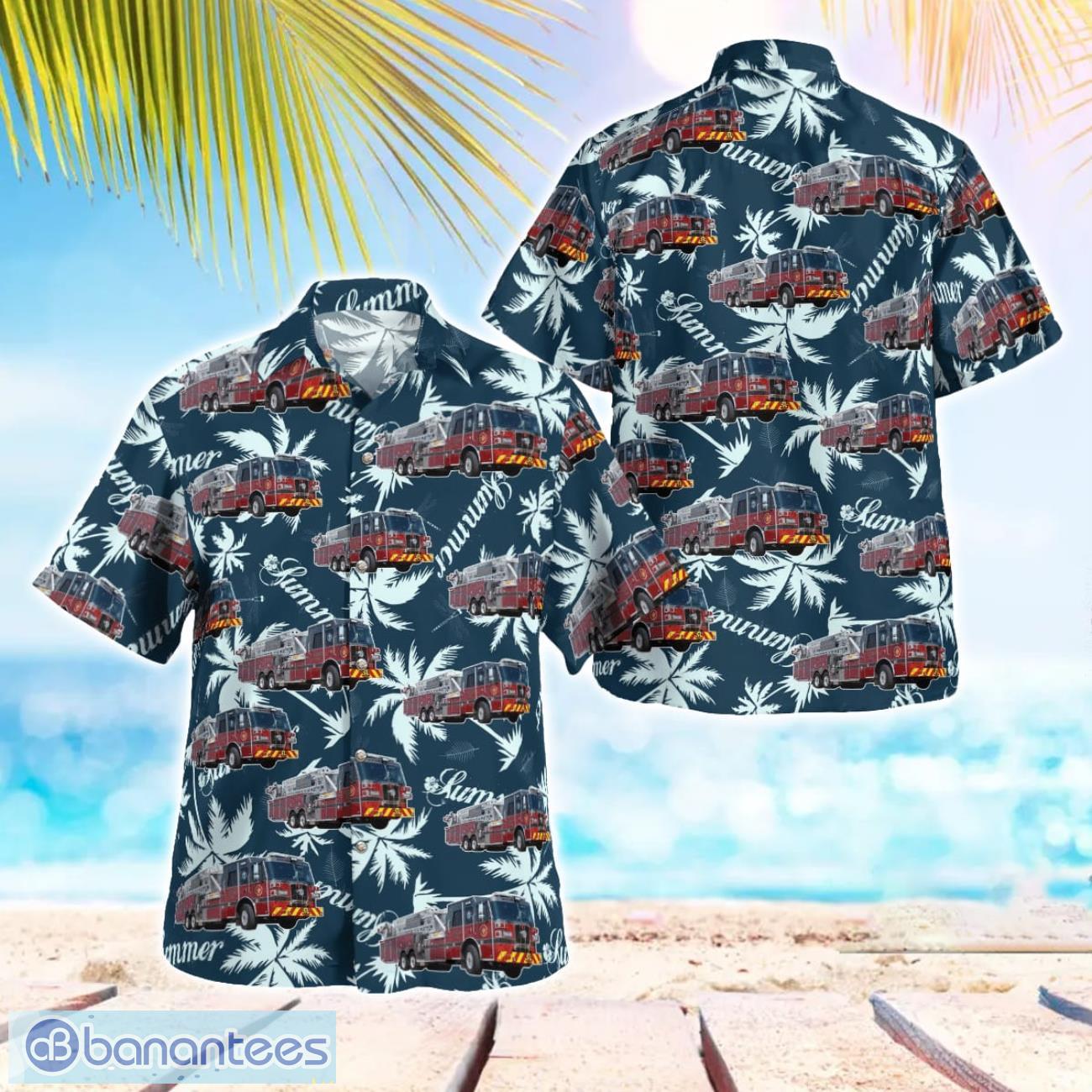 winter haven fire department tropical hawaiian shirt beach summer shirt image Winter Haven Fire Department Tropical Hawaiian Shirt Beach Summer Shirt Product Photo 1