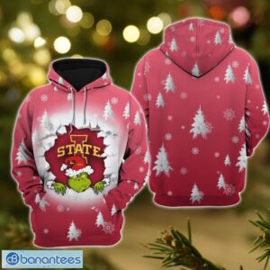 Iowa State Cyclones Grinch 3D T-Shirt Hoodie Sweatshirt Gift For Christmas Product Photo 4