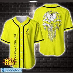 Johnnie Walker Skull Baseball Jersey Shirt Limited For Fans Drinking Lover Baseball Jersey Product Photo 1
