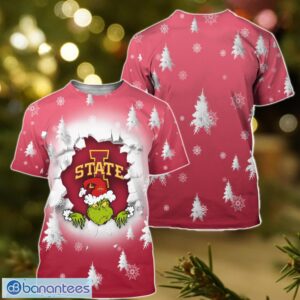 Iowa State Cyclones Grinch 3D T-Shirt Hoodie Sweatshirt Gift For Christmas Product Photo 2