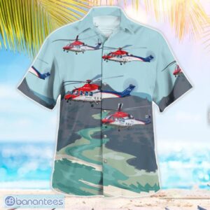 Queensland Air Ambulance AgustaWestland AW139 Helicopter 3D Summer Aloha Hawaiian Shirt Product Photo 2