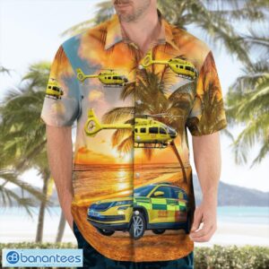 Yorkshire Air Ambulance Car & Eurocopter EC 145T2 3D Hawaiian Shirt Product Photo 3
