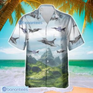 F-16 Fighting Falcon F16 Aircraft And Mountain Designs Hawaiian Shirt For Men Women Product Photo 1