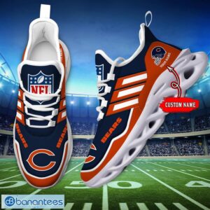 Custom Name NFL Chicago Bears Sneakers Sport Team Max Soul Shoes For Men Women Product Photo 6