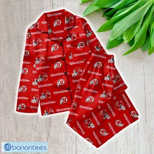 Ncaa Utah Utes Satin Long Sleeve Pajamas Set Family For Men Women Gift Christmas - ZNCAA Utah Utes_Women Satin Long Sleeve Pajamas Set_1