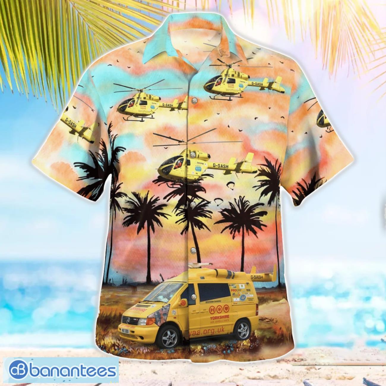 yorkshire air ambulance mcdonnell douglas md 900 explorer 3d hawaiian shirt 1 image Yorkshire Air Ambulance McDonnell Douglas MD-900 Explorer 3D Hawaiian Shirt Product Photo 2