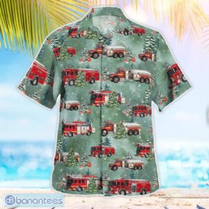 Florida, Jacksonville Fire and Rescue Department Christmas Aloha Hawaiian Shirt Product Photo 3