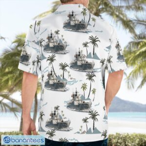 Royal Australian Navy HMAS Stuart (DE 48) White Hawaiian Shirt Product Photo 2